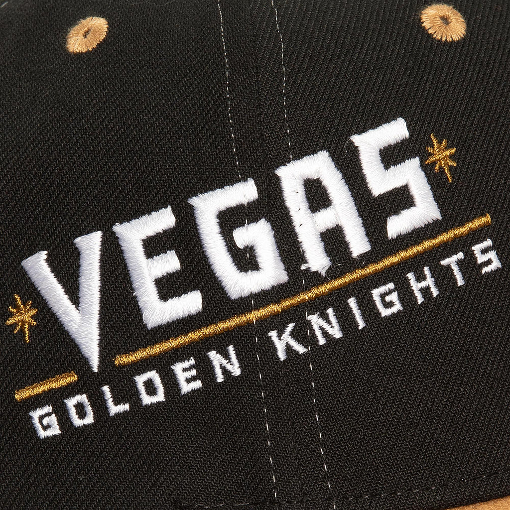 MENS MITCHELL & NESS NHL OVERBITE PRO SNAPBACK KNIGHTS - BLACK