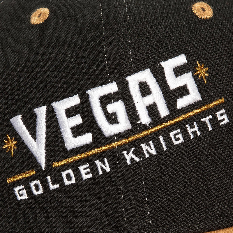 MENS MITCHELL & NESS NHL OVERBITE PRO SNAPBACK KNIGHTS - BLACK