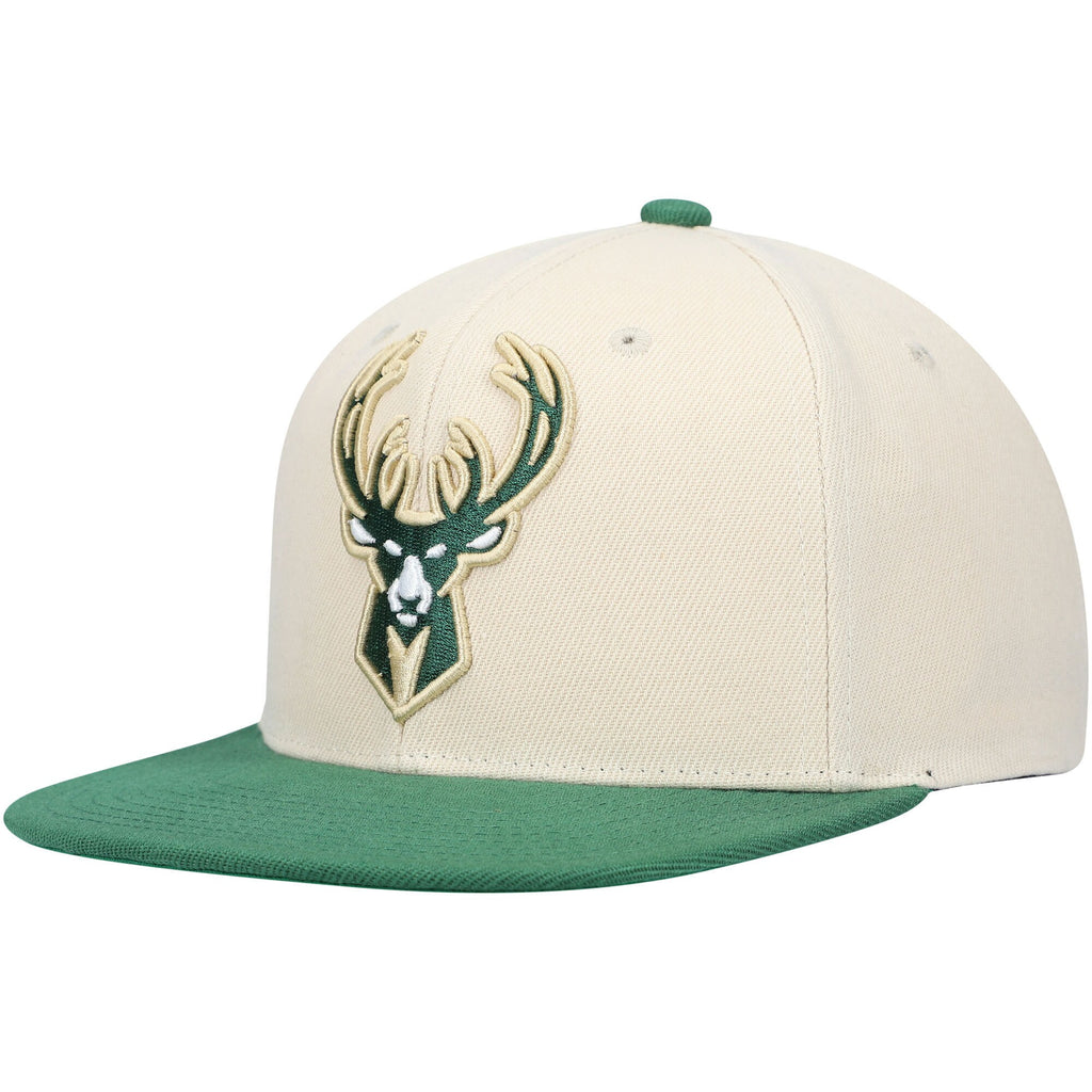 Mens MITCHELL & NESS NBA XL WORDMARK SNAPBACK BUCKS