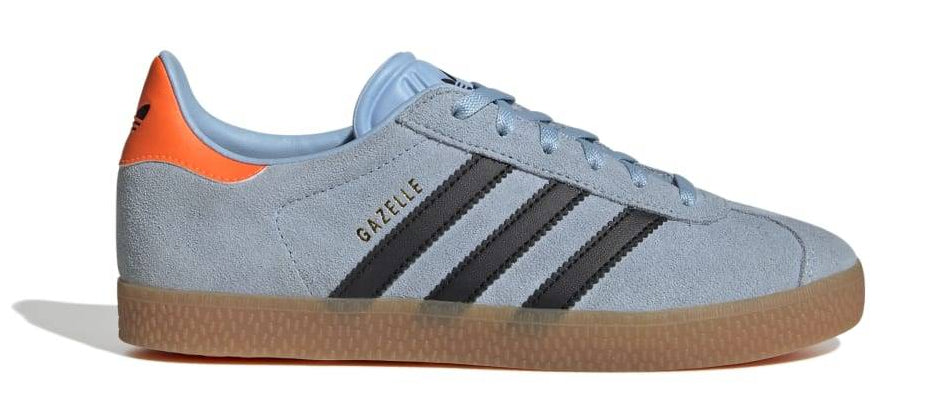 [IG9151] GRADE SCHOOL ADIDAS GAZELLE J 'CLEAR SKY BLACK SOLAR ORANGE'