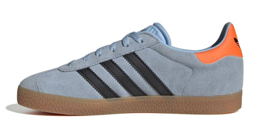 [IG9151] GRADE SCHOOL ADIDAS GAZELLE J 'CLEAR SKY BLACK SOLAR ORANGE'
