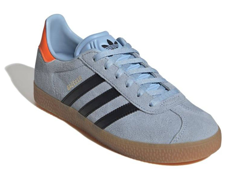 [IG9151] GRADE SCHOOL ADIDAS GAZELLE J 'CLEAR SKY BLACK SOLAR ORANGE'
