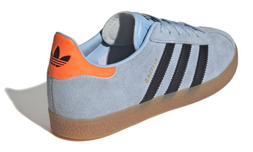 [IG9151] GRADE SCHOOL ADIDAS GAZELLE J 'CLEAR SKY BLACK SOLAR ORANGE'