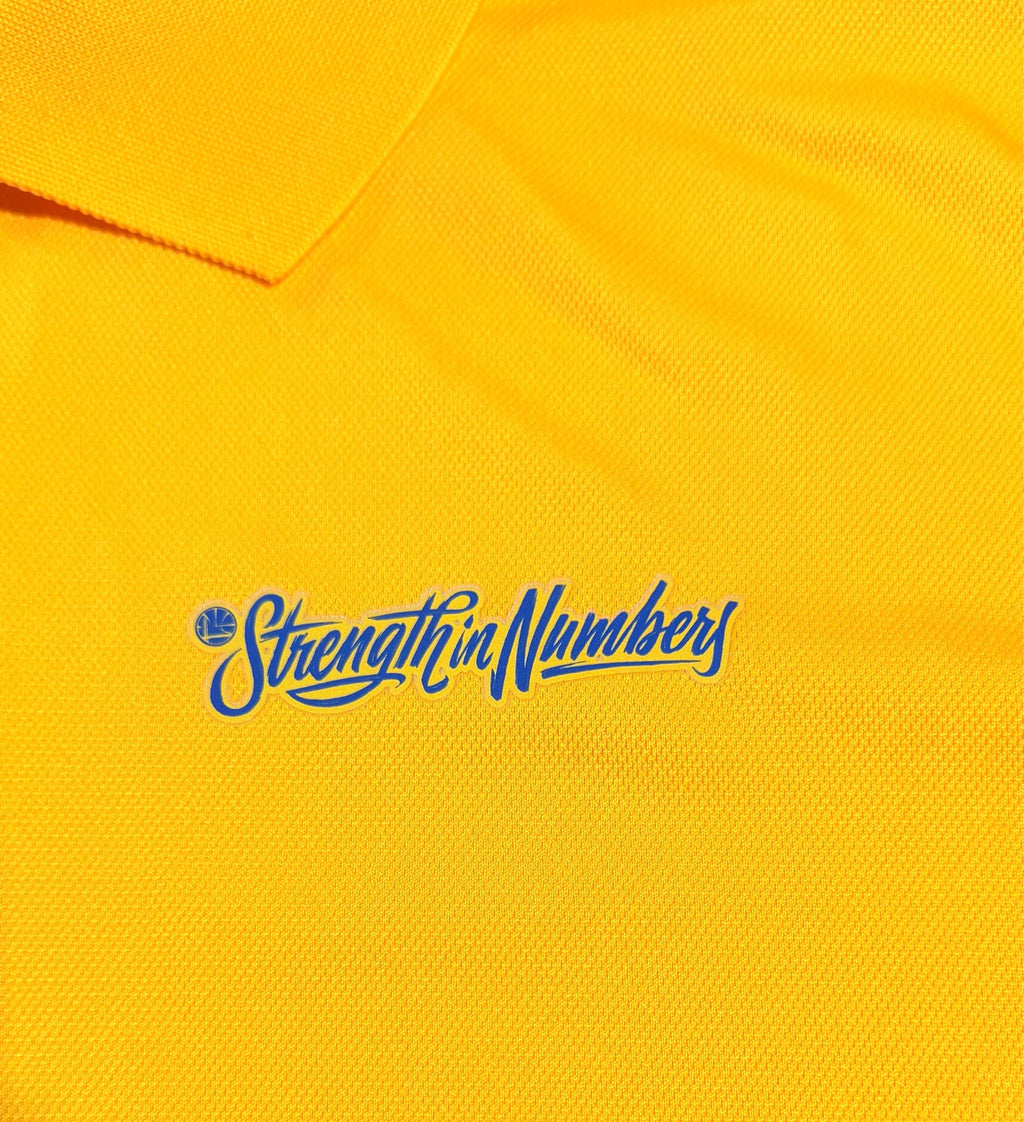 [M51300-MANTRA] Mens Nike NBA GSW Playoffs Bound Team Mantra Polo