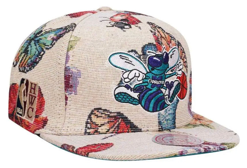 MENS MITCHELL & NESS NBA TRUE TAP SNAPBACK HWC HORNETS
