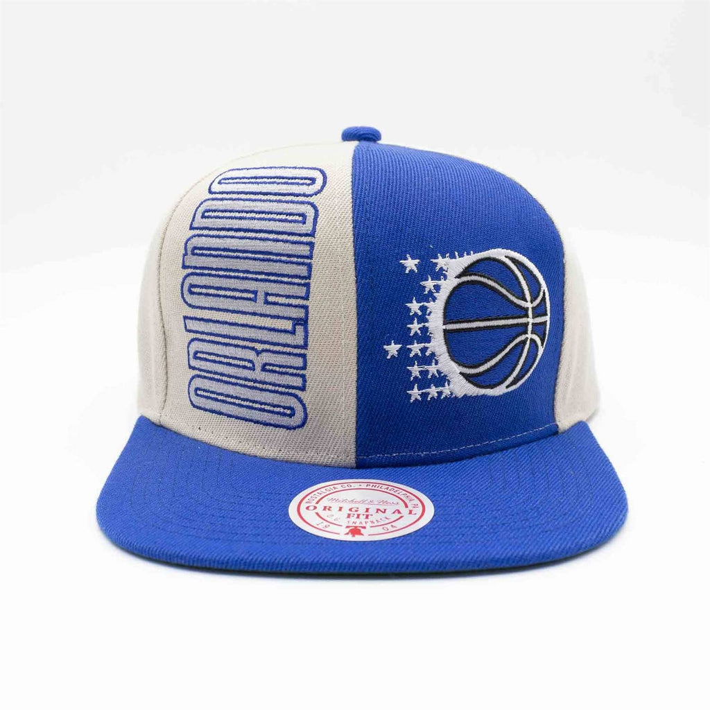 MENS MITCHELL & NESS NBA POP PANEL SNAPBACK HWC MAGIC - OFF WHITE-NAVY