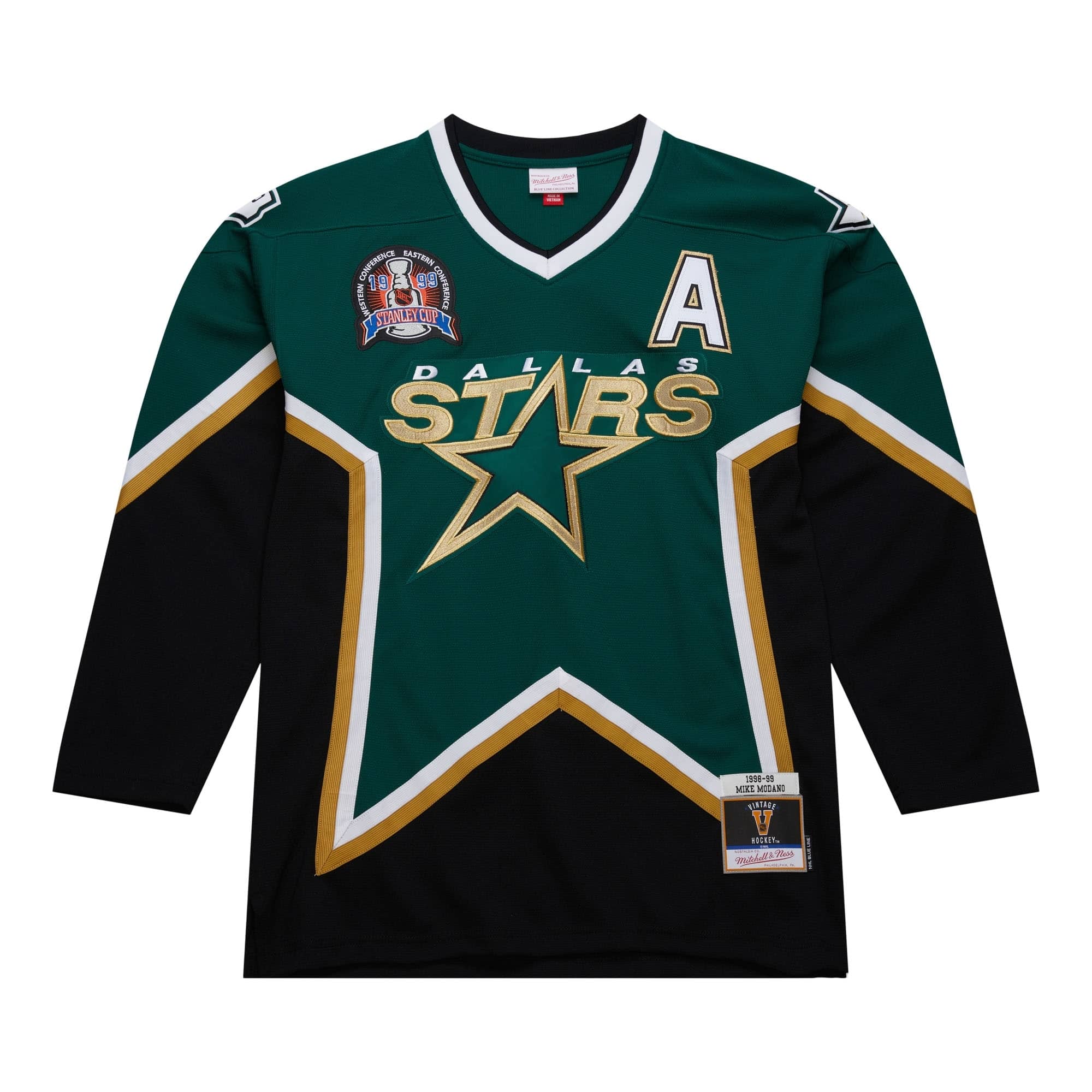 Mens Mitchell & Ness NHL DARK ALTERNATE JERSEY STARS 1998 MIKE MODANO