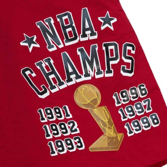MENS MITCHELL & NESS NBA TEAM HERITAGE WOVEN SHORTS BULLS