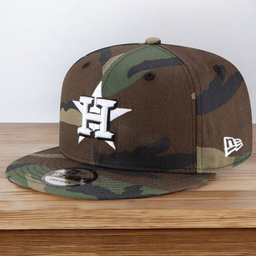 [11941929] Mens New Era MLB 950 BASIC WOOLAND CAMO SNAPBACK - HOUSTON ASTROS