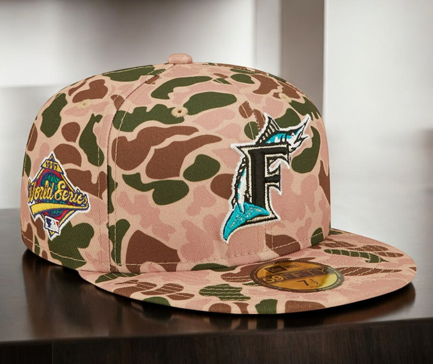 [60237945] MENS NEW ERA MLB MIAMI MARLINS 5950 DUCK CAMO WS97 FITTED - DUCK CAMO