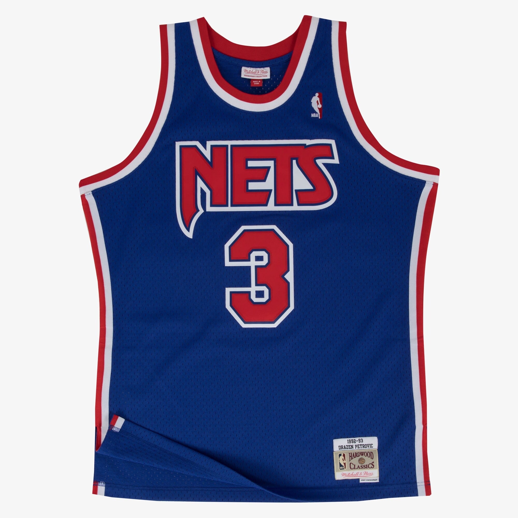 MENS MITCHELL & NESS NBA SWINGMAN ROAD JERSEY NETS 1992 DRAZEN PETROVIC