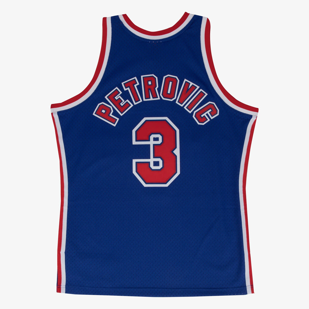 MENS MITCHELL & NESS NBA SWINGMAN ROAD JERSEY NETS 1992 DRAZEN PETROVIC