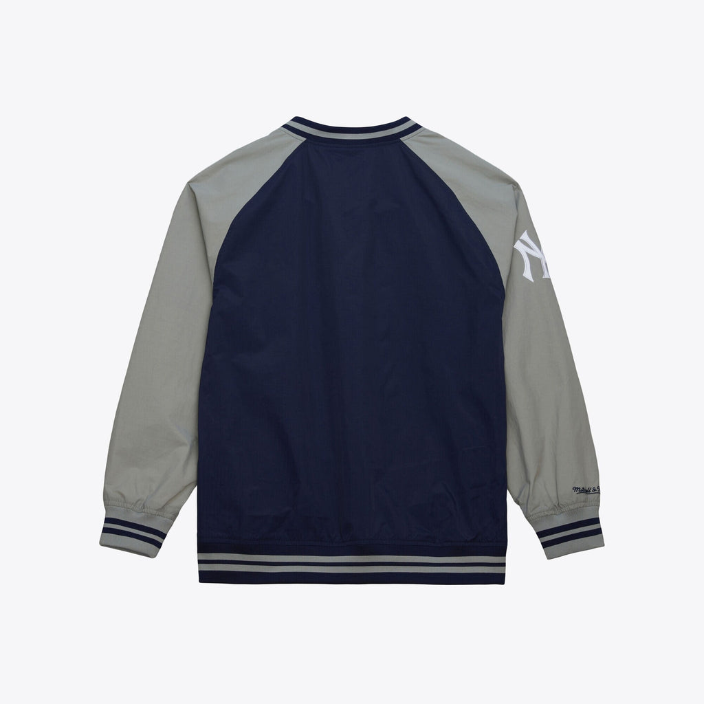 MENS MITCHELL & NESS MLB NYLON PULLOVER JACKET VINTAGE LOGO YANKEES