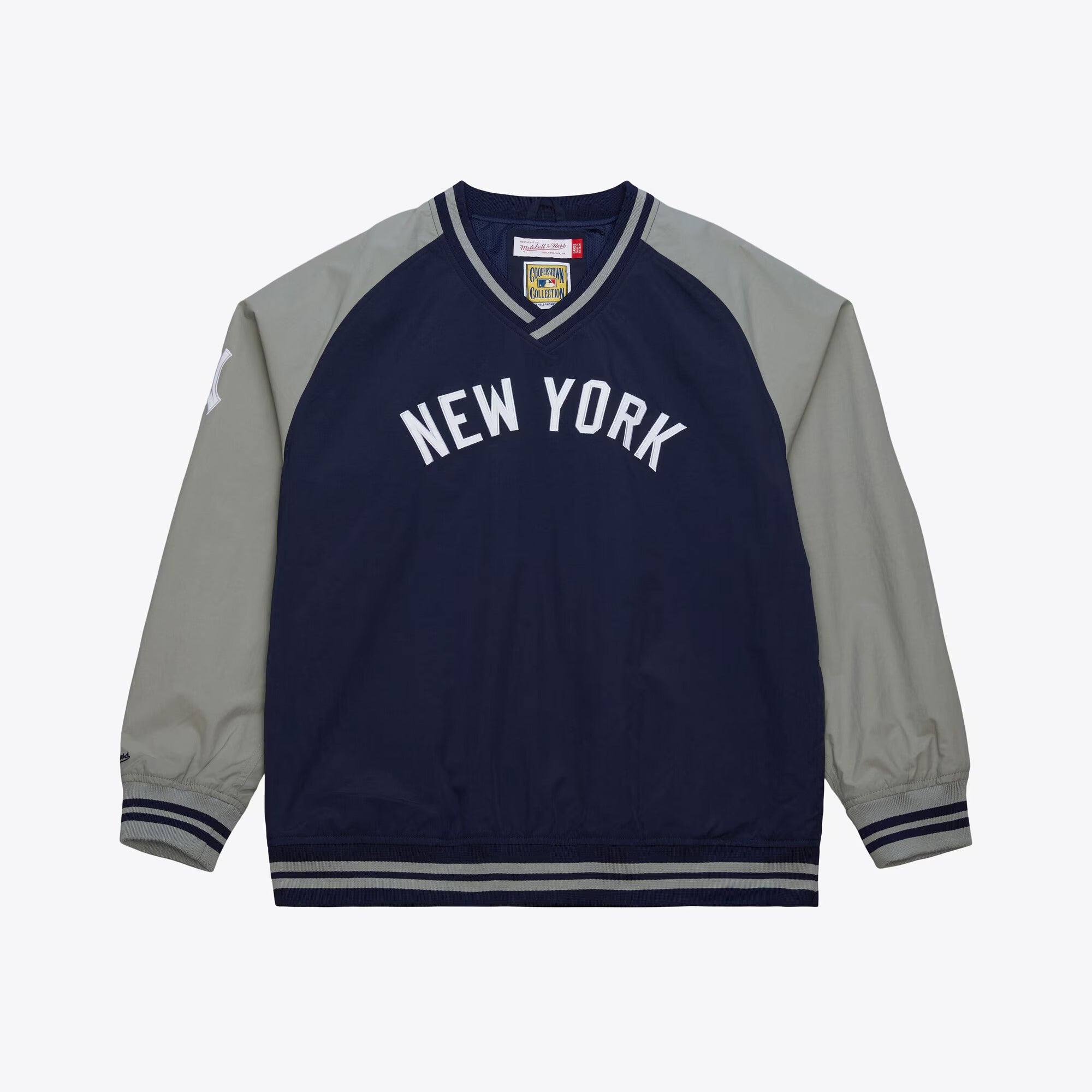 MENS MITCHELL & NESS MLB NYLON PULLOVER JACKET VINTAGE LOGO YANKEES