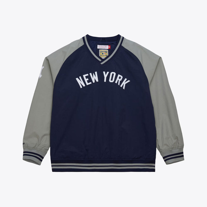 MENS MITCHELL & NESS MLB NYLON PULLOVER JACKET VINTAGE LOGO YANKEES