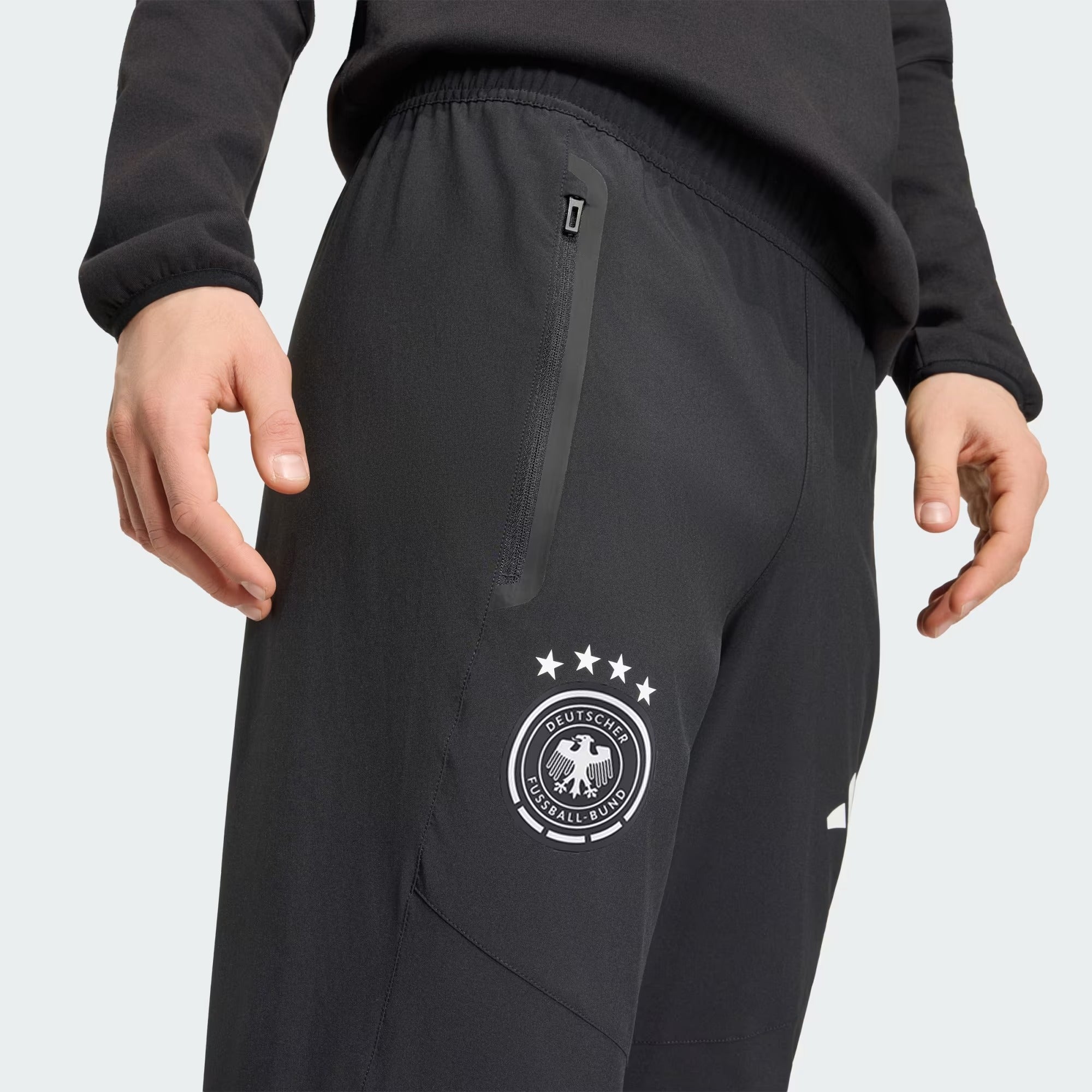 [JZ9327] MENS ADIDAS DFB GERMANY TIRO TRAVEL PANTS - BLACK