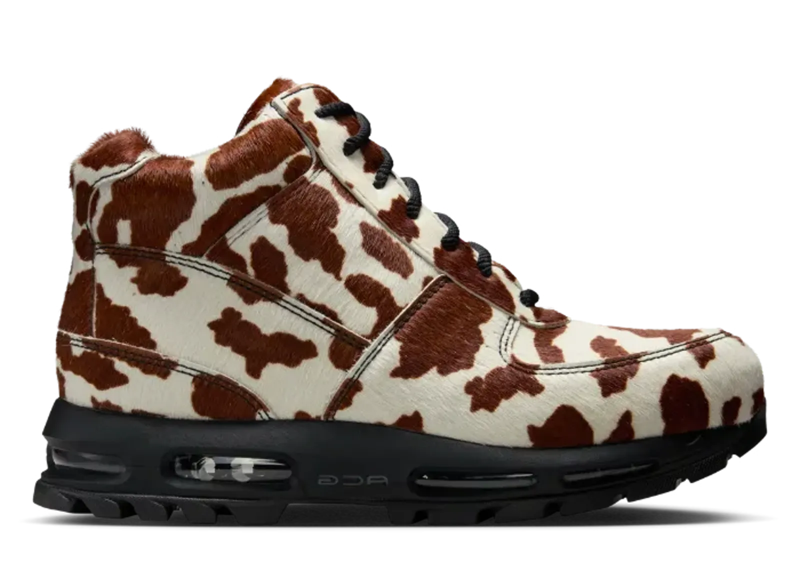 [IO4635-100] MENS NIKE AIR MAX GOADOME QS 'SAIL CACAO WOW COW PRINT PONY HAIR'