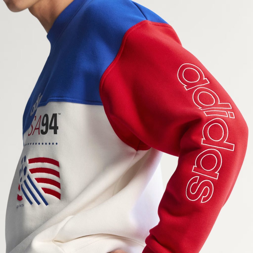 [KD1156] MENS ADIDAS USA 94 GRAPHIC SWEATSHIRT - ROYBLU/CLOWHI