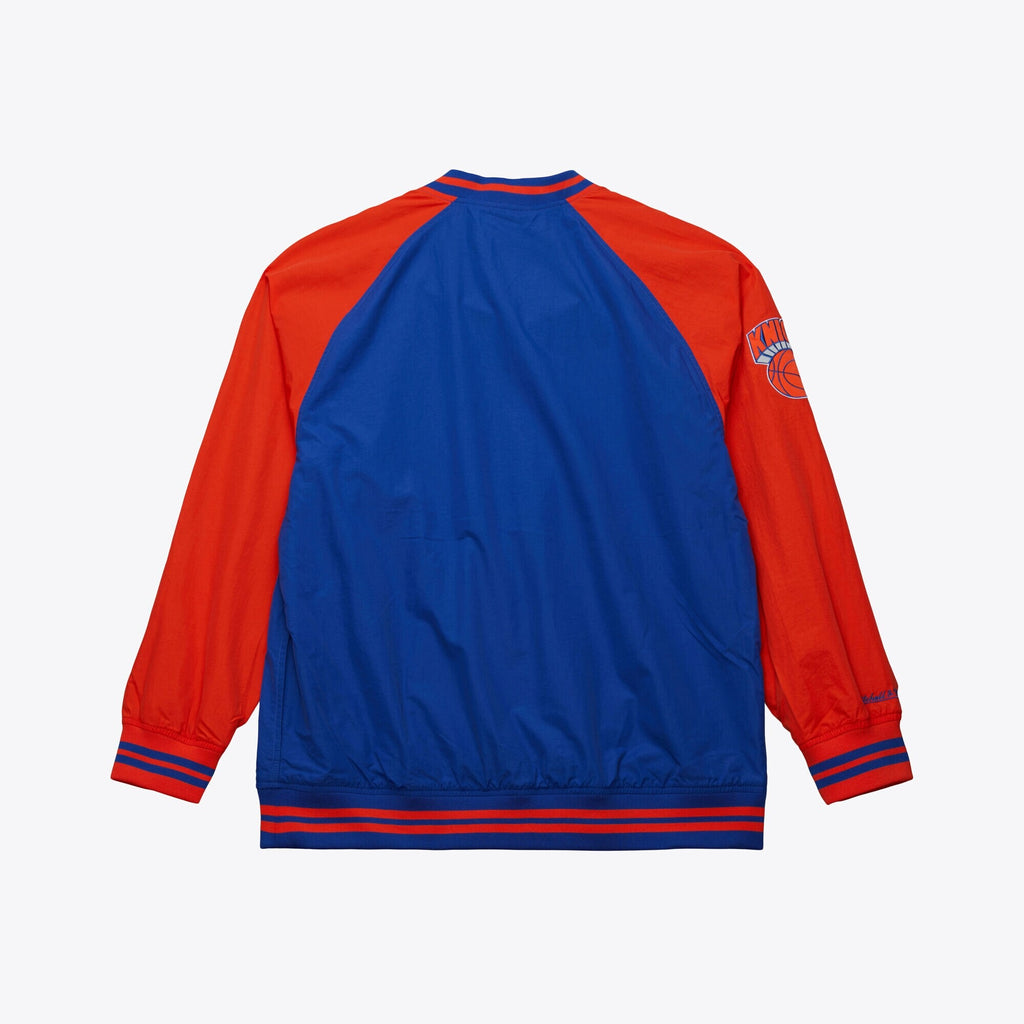 MENS MITCHELL & NESS NBA NYLON PULLOVER JACKET VINTAGE LOGO KNICKS