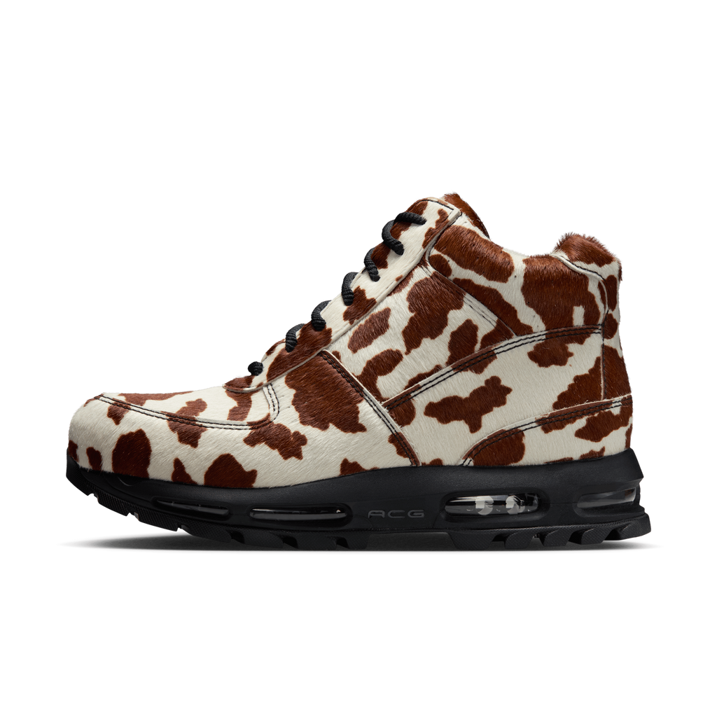 [IO4635-100] MENS NIKE AIR MAX GOADOME QS 'SAIL CACAO WOW COW PRINT PONY HAIR'