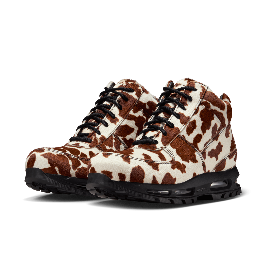 [IO4635-100] MENS NIKE AIR MAX GOADOME QS 'SAIL CACAO WOW COW PRINT PONY HAIR'