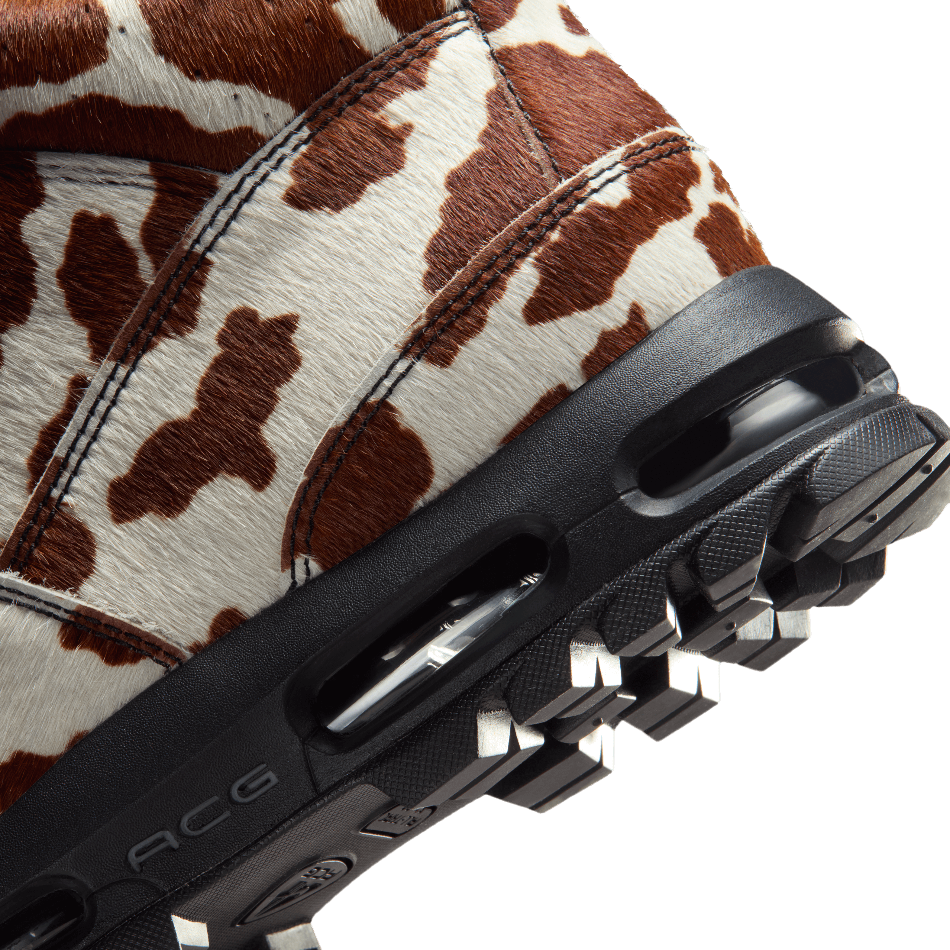 [IO4635-100] MENS NIKE AIR MAX GOADOME QS 'SAIL CACAO WOW COW PRINT PONY HAIR'