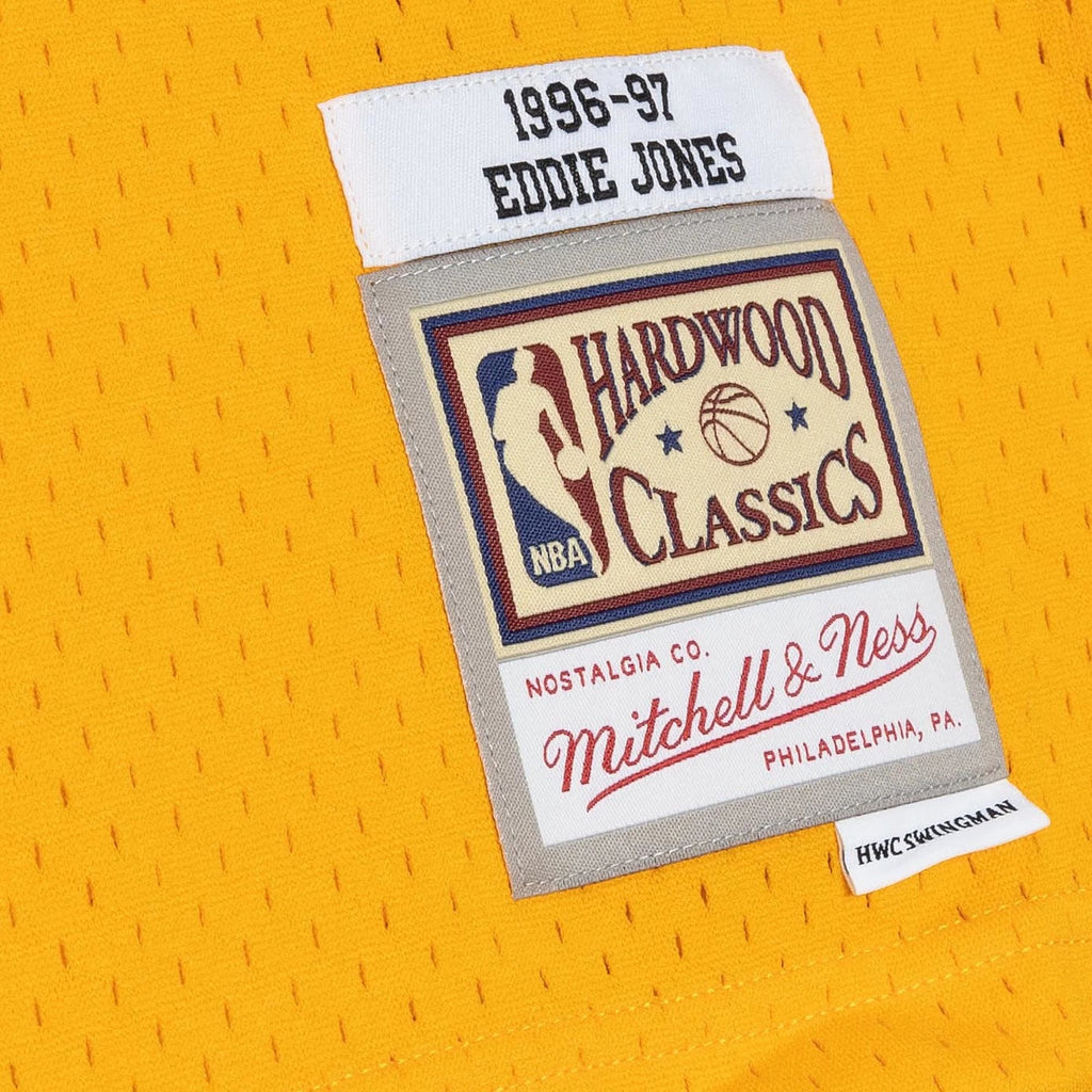MENS MITCHELL & NESS NBA HOME JERSEY LAKERS 1996 EDDIE JONES