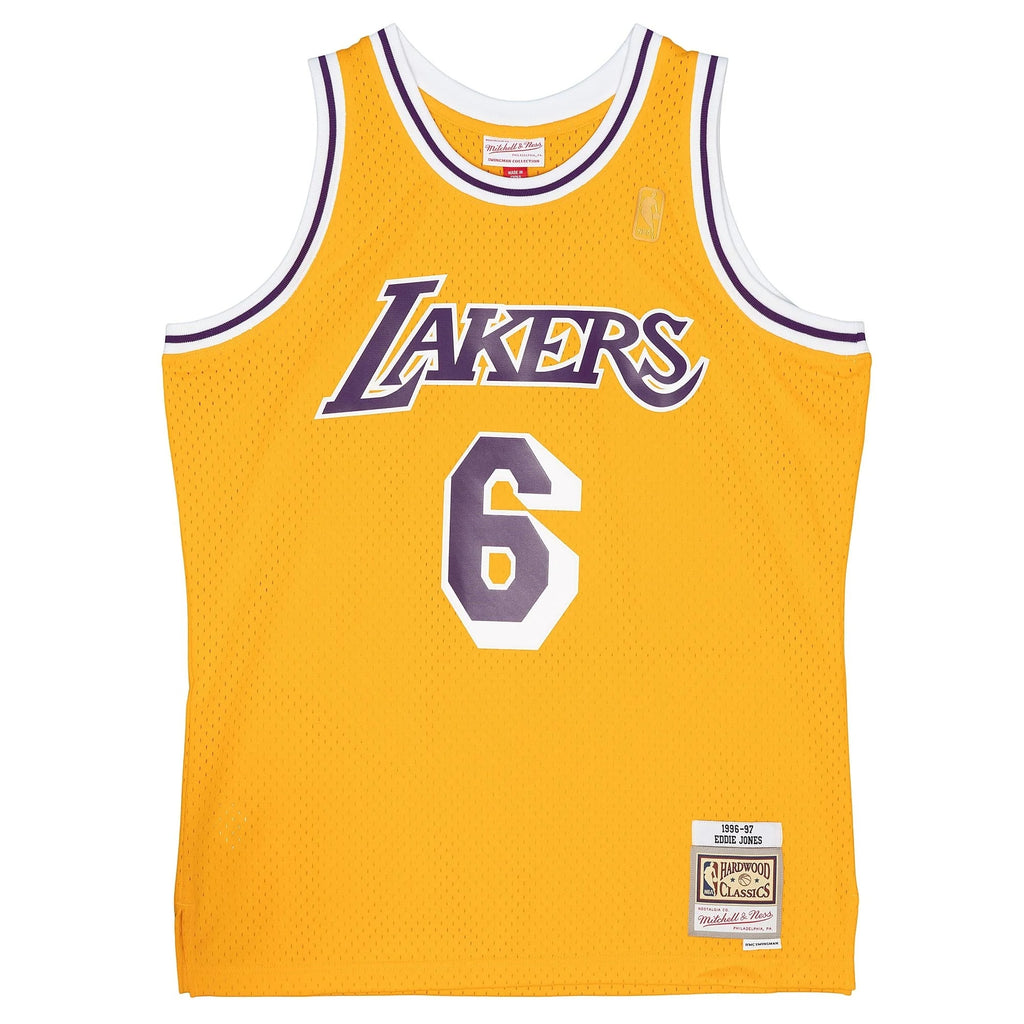 MENS MITCHELL & NESS NBA HOME JERSEY LAKERS 1996 EDDIE JONES