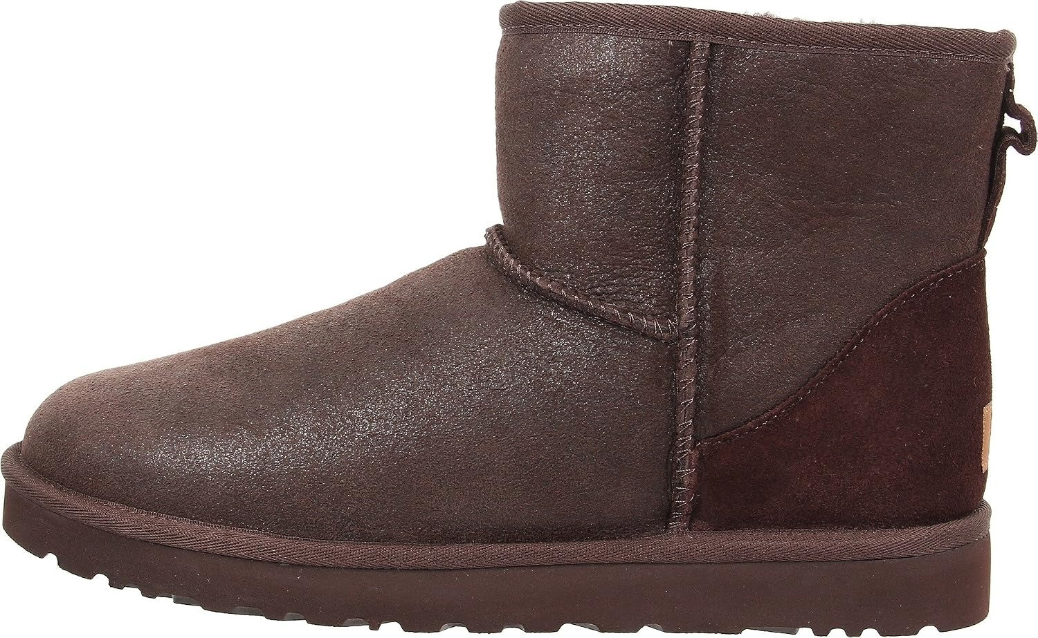 [1007307-BJC] MENS UGG CLASSIC MINI BOMBER FLEECE LINED 'CHOCOLATE' - CHOCOLATE