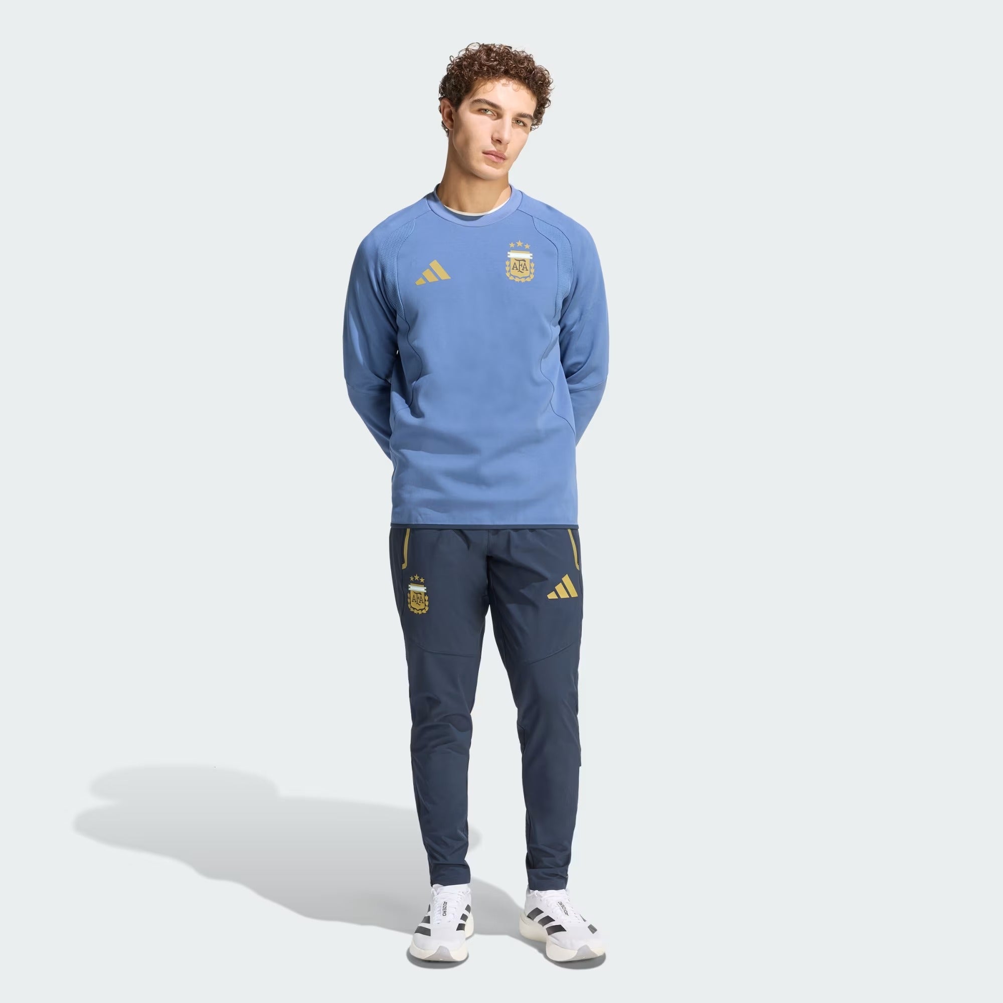 [JZ6314] MENS ADIDAS AFA ARGENTINA TIRO TRAVEL PANTS - NIGHT NAVY