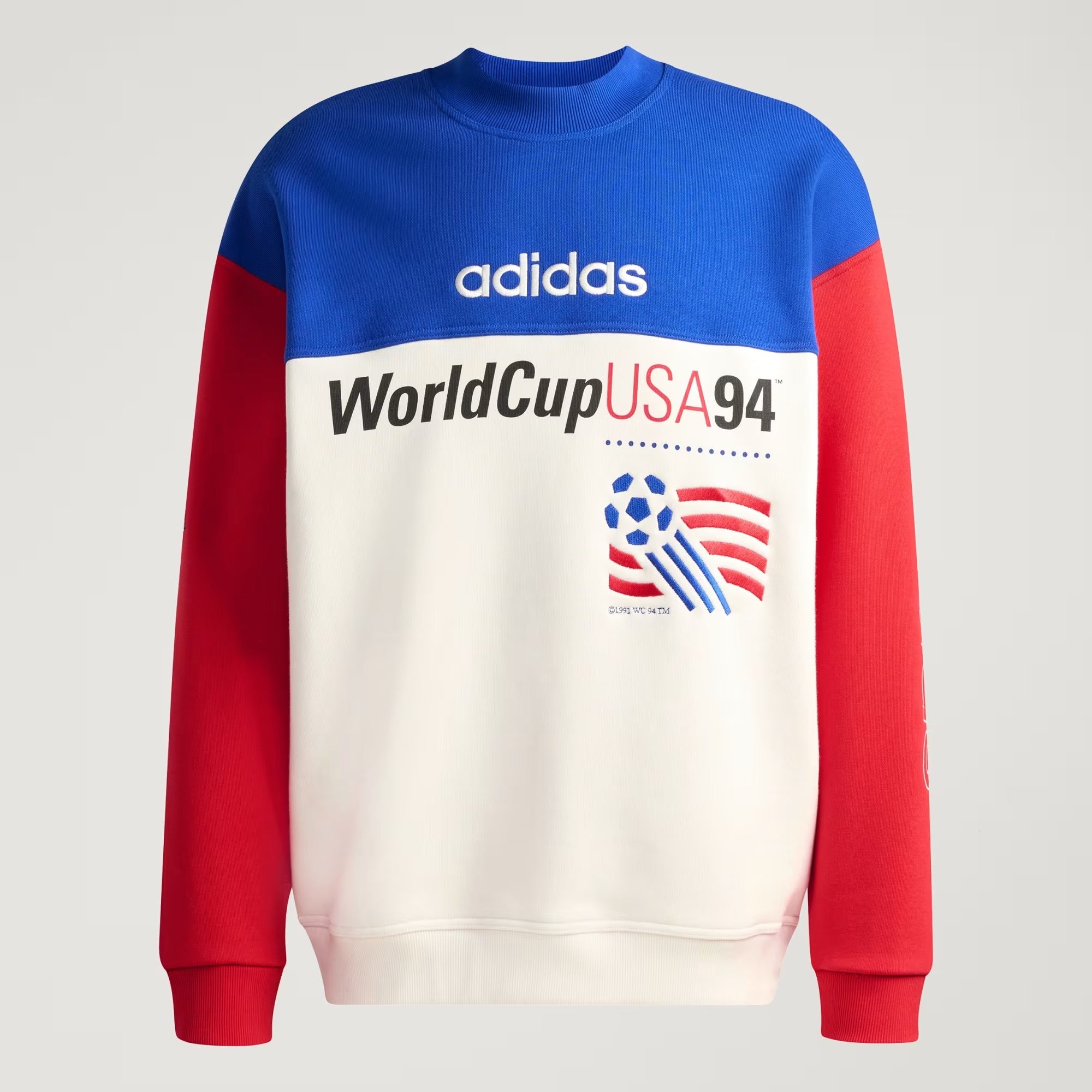 [KD1156] MENS ADIDAS USA 94 GRAPHIC SWEATSHIRT - ROYBLU/CLOWHI