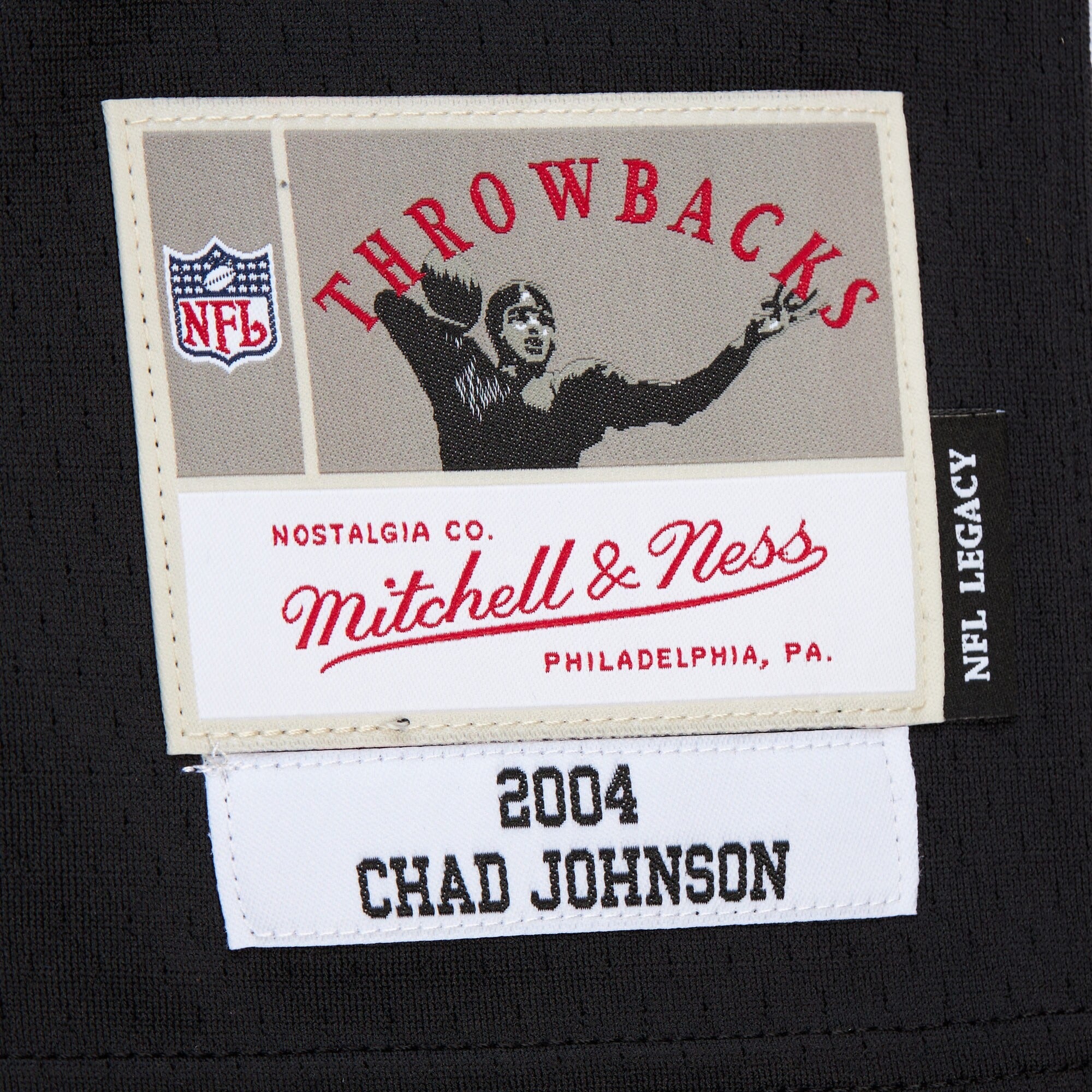 MENS MITCHELL & NESS NFL BLACK JERSEY BENGALS 2004 CHAD JOHNSON