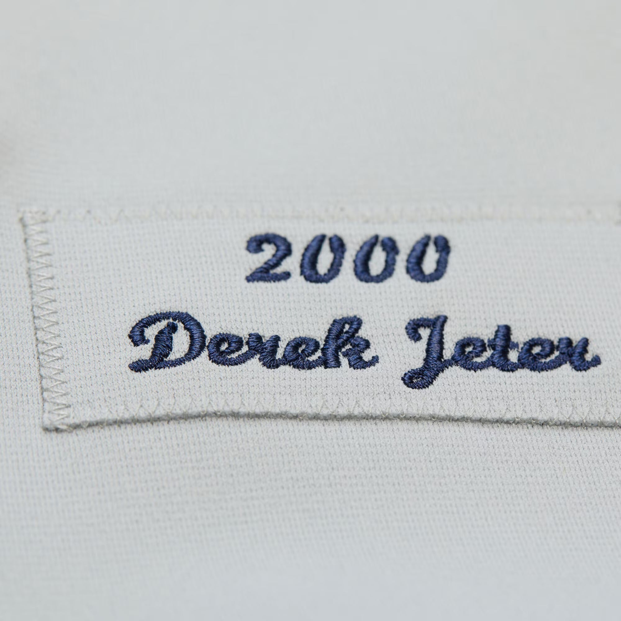 MENS MITCHELL & NESS MLB GREY JERSEY YANKEES 2000 DEREK JETER