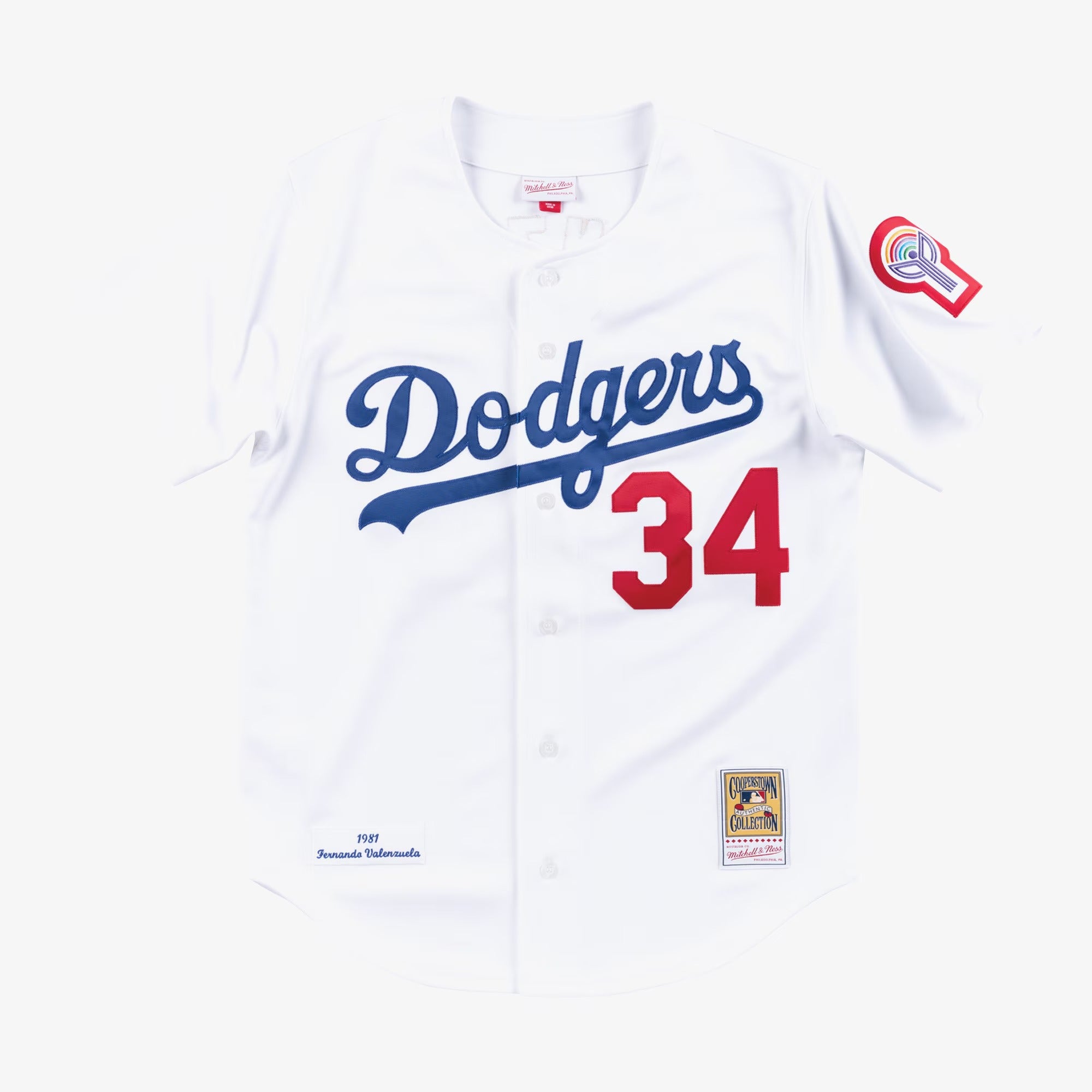 MENS MITCHELL & NESS MLB HOME JERSEY DODGERS 1981 F VALENZUELA