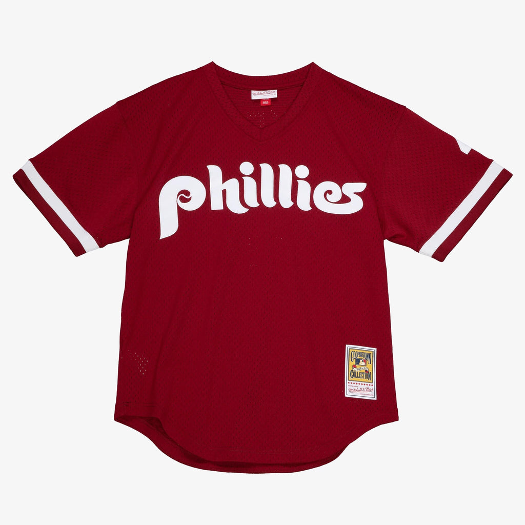 MENS MITCHELL & NESS MLB AUTHENTIC BP JERSEY - PHILLIES 1991 LENNY DYKSTRA