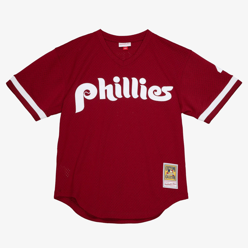 MENS MITCHELL & NESS MLB AUTHENTIC BP JERSEY - PHILLIES 1991 LENNY DYKSTRA