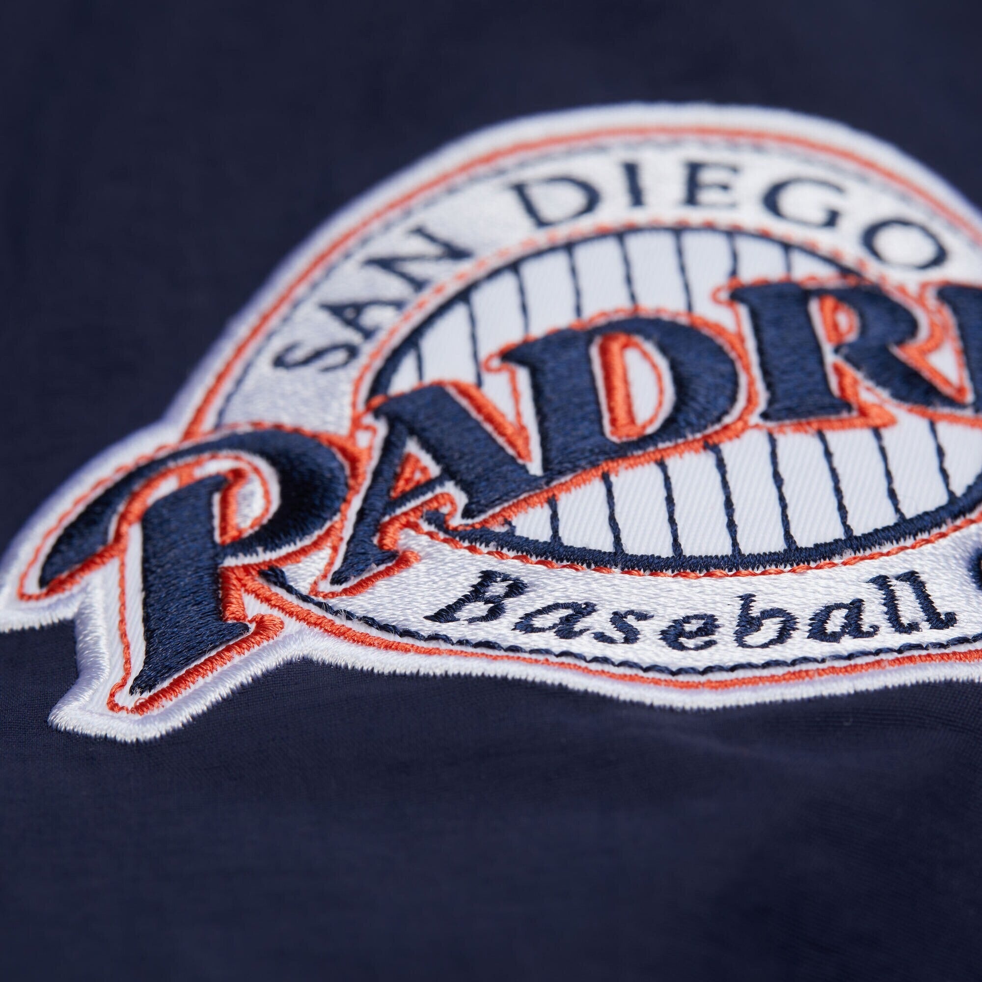 MENS MITCHELL & NESS MLB NYLON PULLOVER JACKET VINTAGE LOGO PADRES