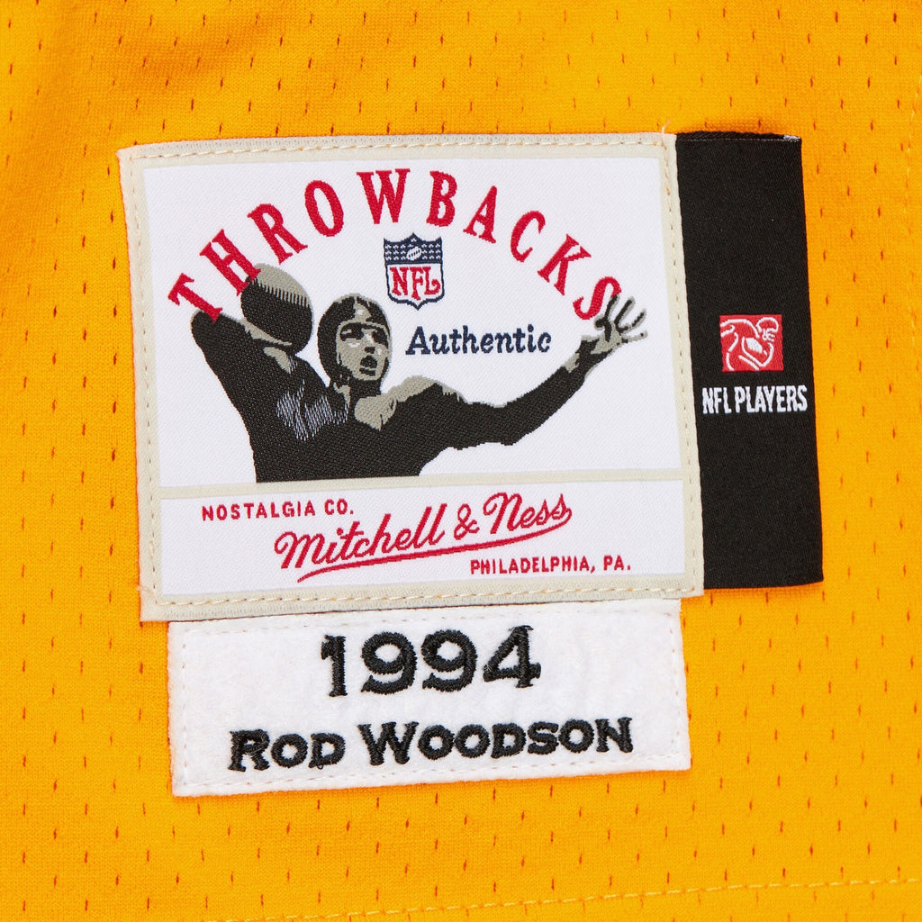 MENS MITCHELL & NESS NFL BLACK-GOLD JERSEY STEELERS 1994 ROD WOODSON