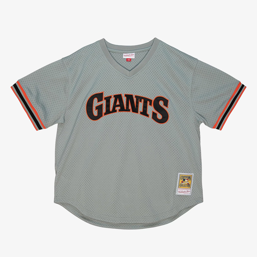 MENS MITCHELL & NESS MLB AUTHENTIC BP JERSEY - PULLOVER GIANTS 1989 WILL CLARK