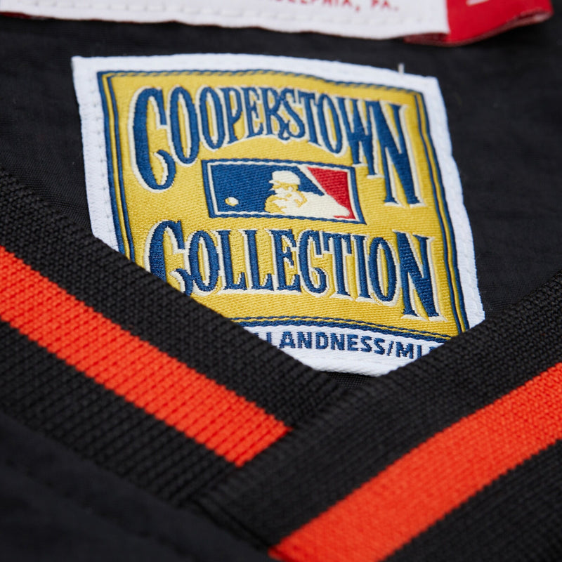 MENS MITCHELL & NESS MLB NYLON PULLOVER JACKET VINTAGE LOGO ORIOLES