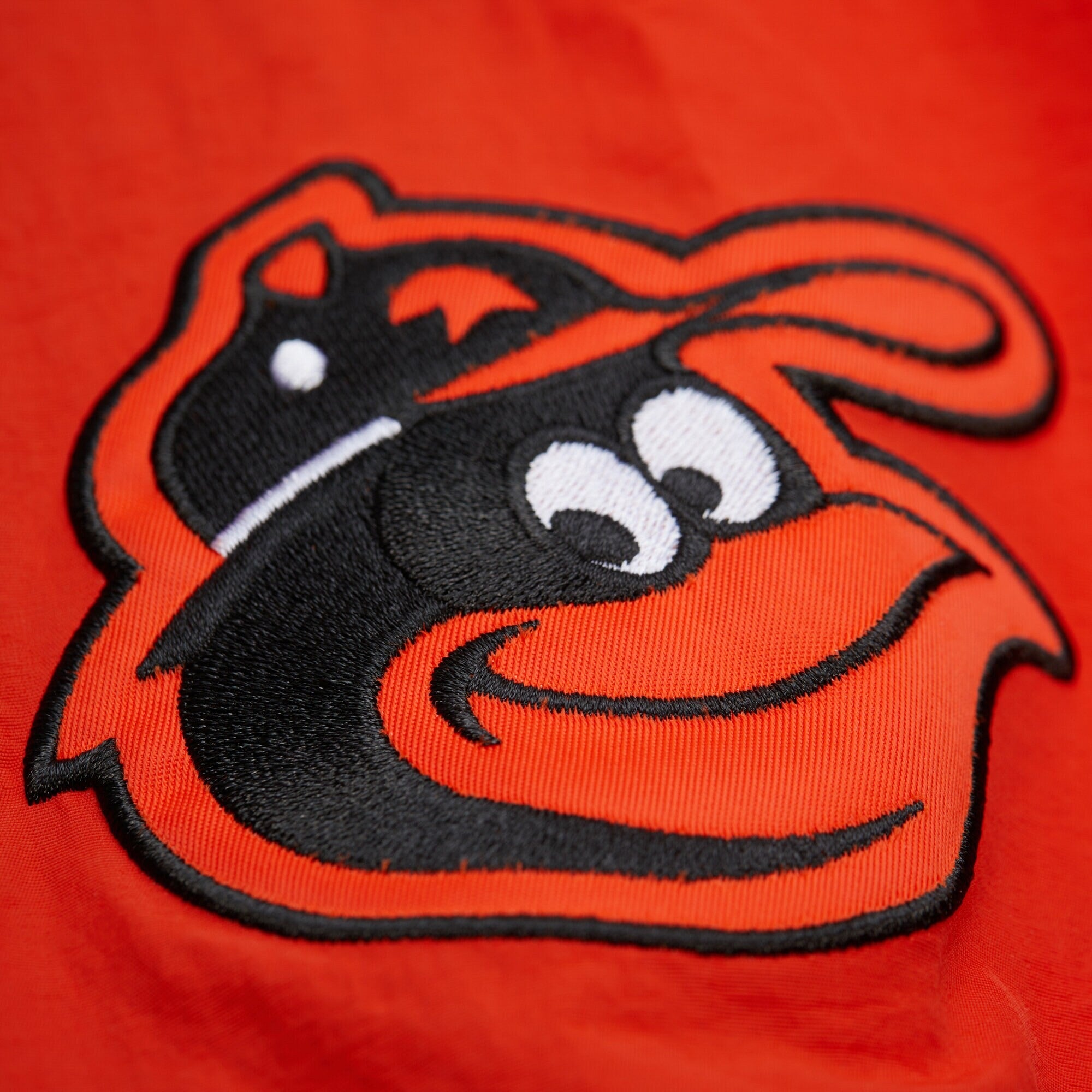MENS MITCHELL & NESS MLB NYLON PULLOVER JACKET VINTAGE LOGO ORIOLES