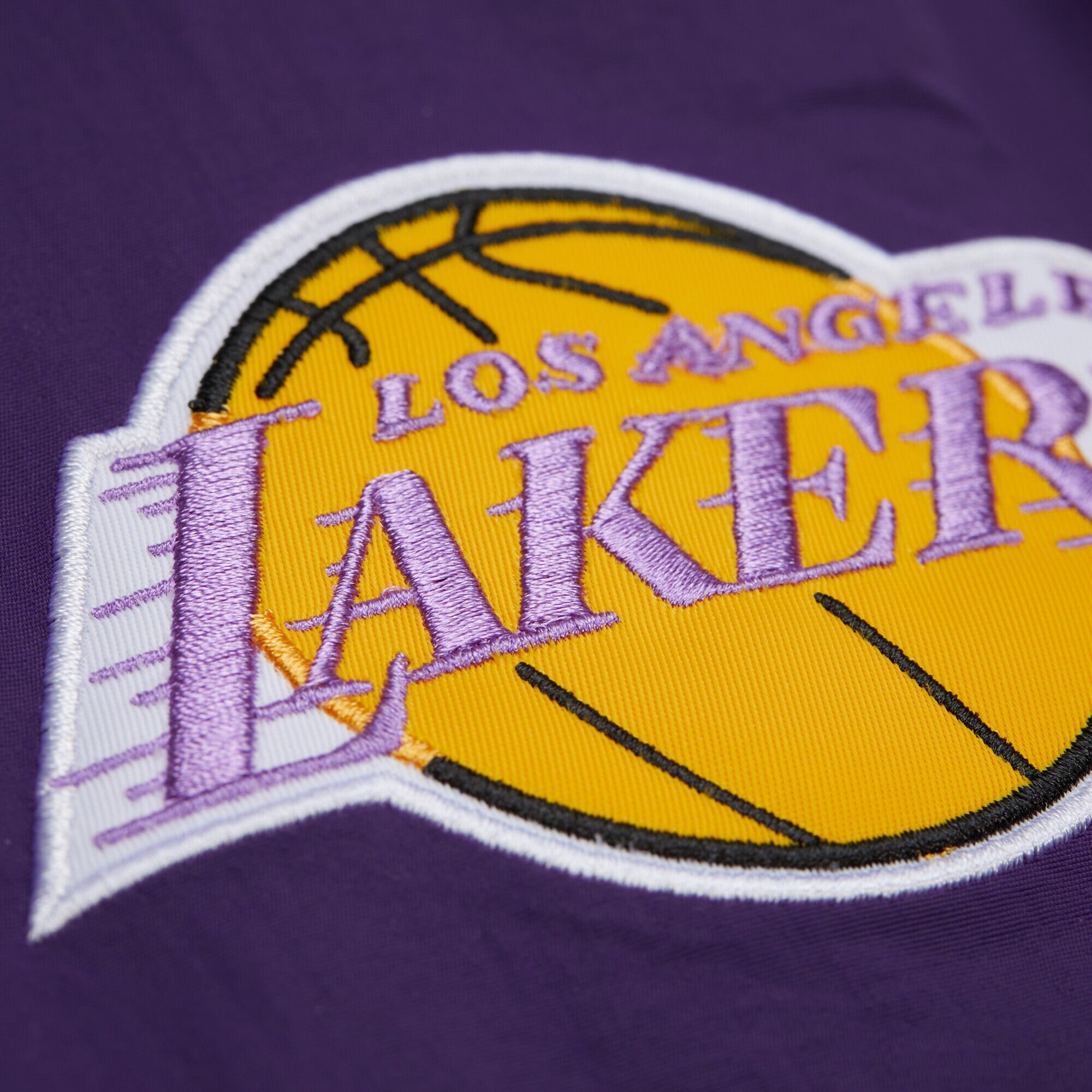 MENS MITCHELL & NESS NBA NYLON PULLOVER JACKET VINTAGE LOGO LAKERS