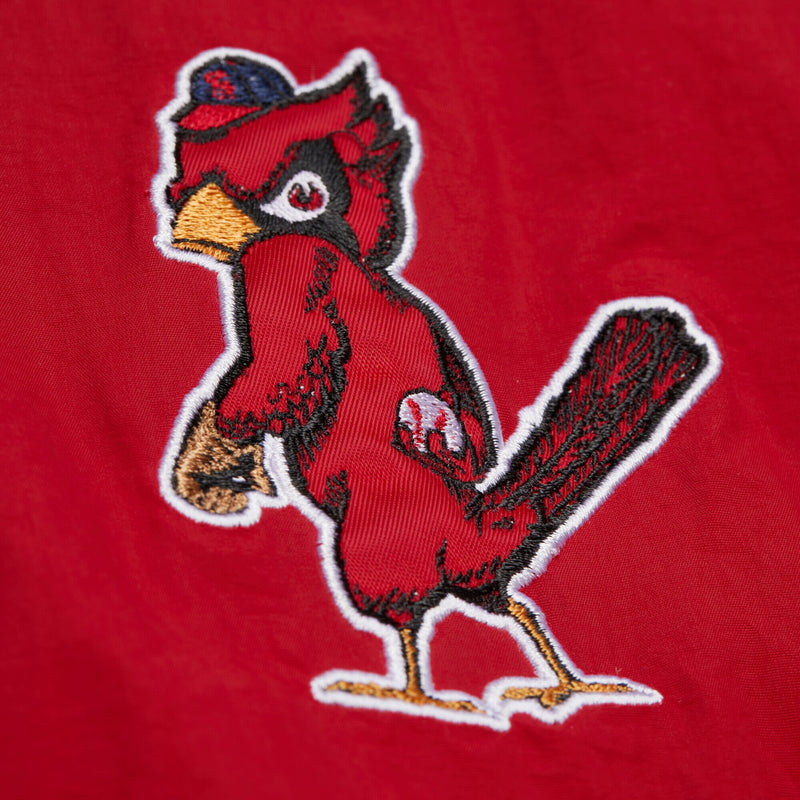 MENS MITCHELL & NESS MLB NYLON PULLOVER JACKET VINTAGE LOGO CARDINALS