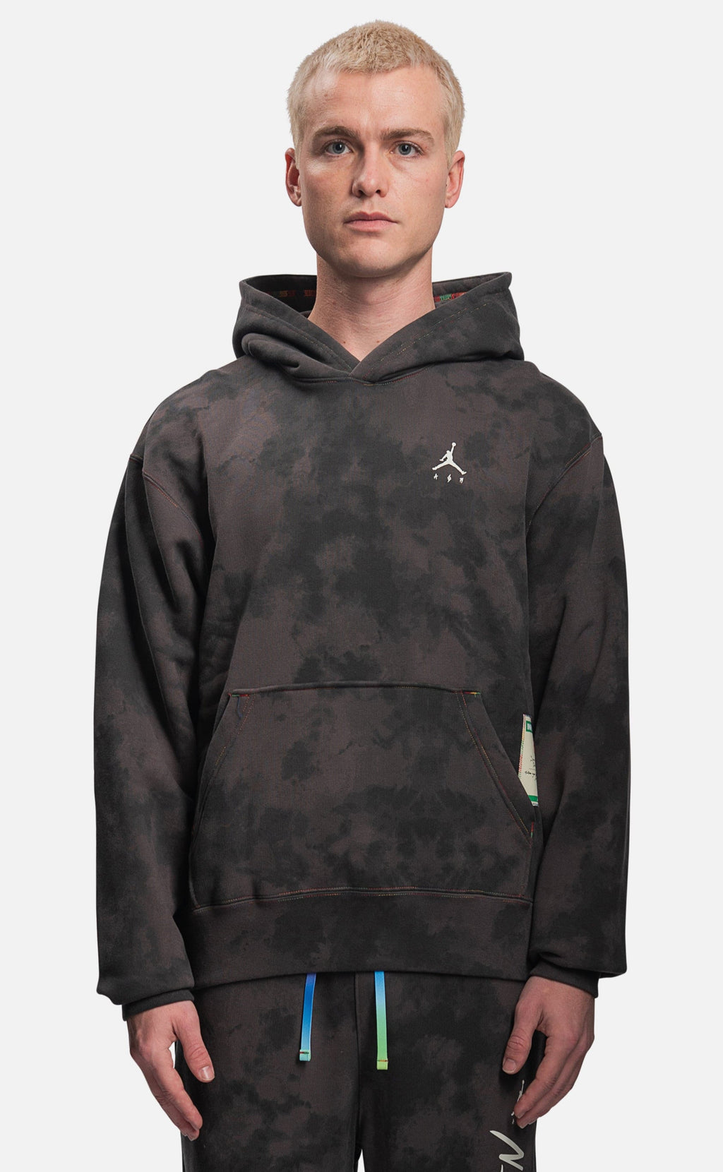 [DR2958-029] MENS AIR JORDAN X J BALVIN FLEECE HOODIE 'FLAT PEWTER'