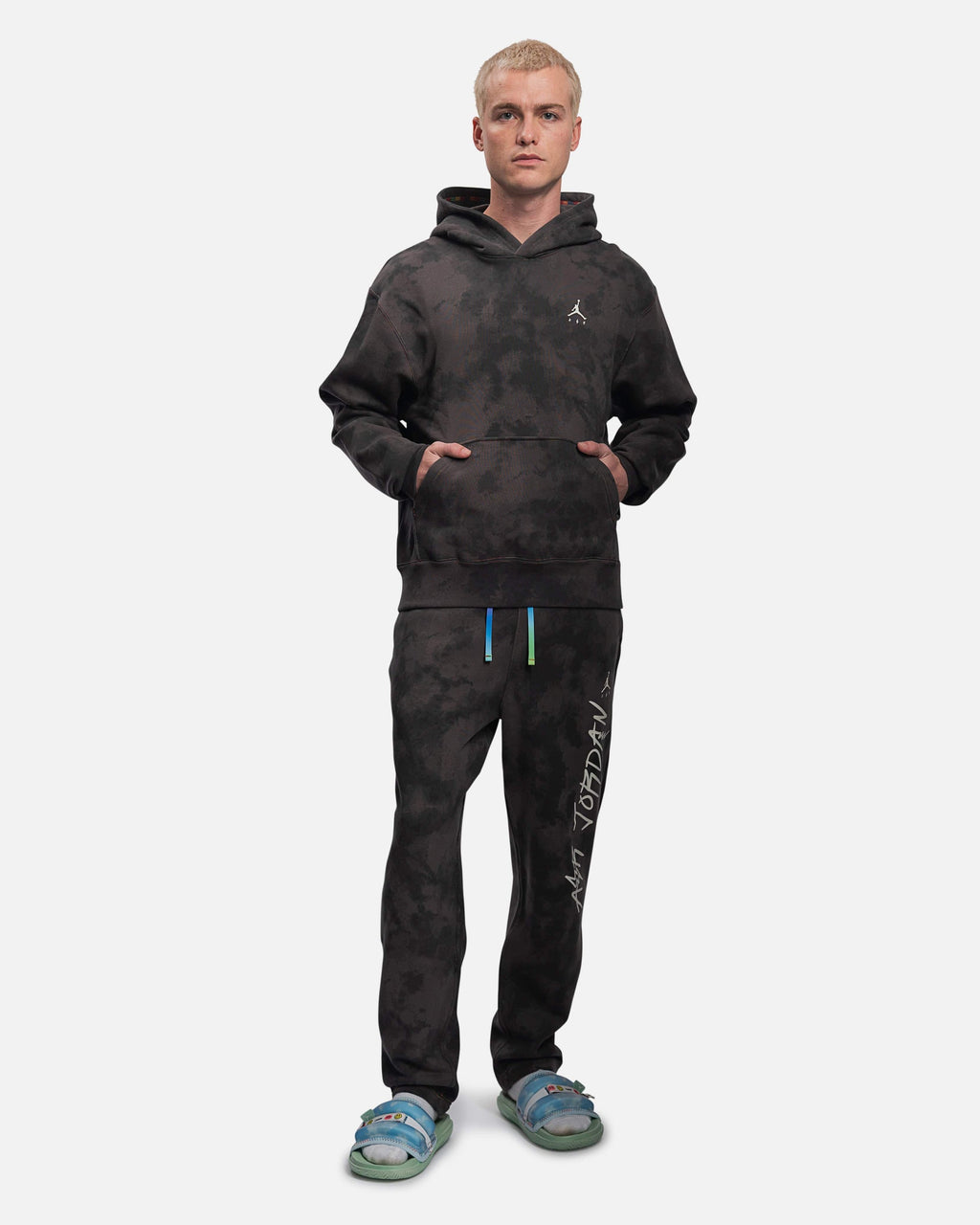 [DR2958-029] MENS AIR JORDAN X J BALVIN FLEECE HOODIE 'FLAT PEWTER'