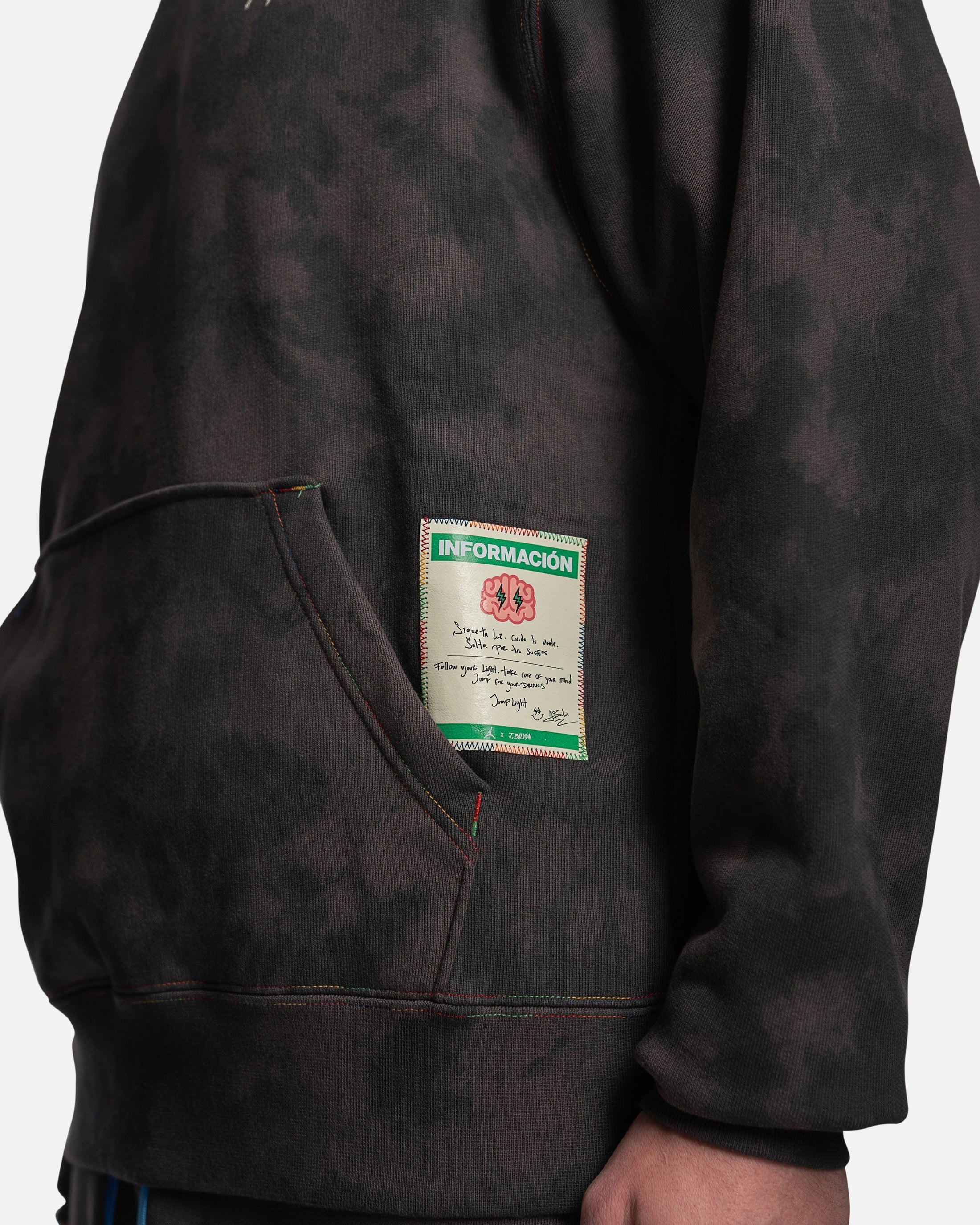 [DR2958-029] MENS AIR JORDAN X J BALVIN FLEECE HOODIE 'FLAT PEWTER'