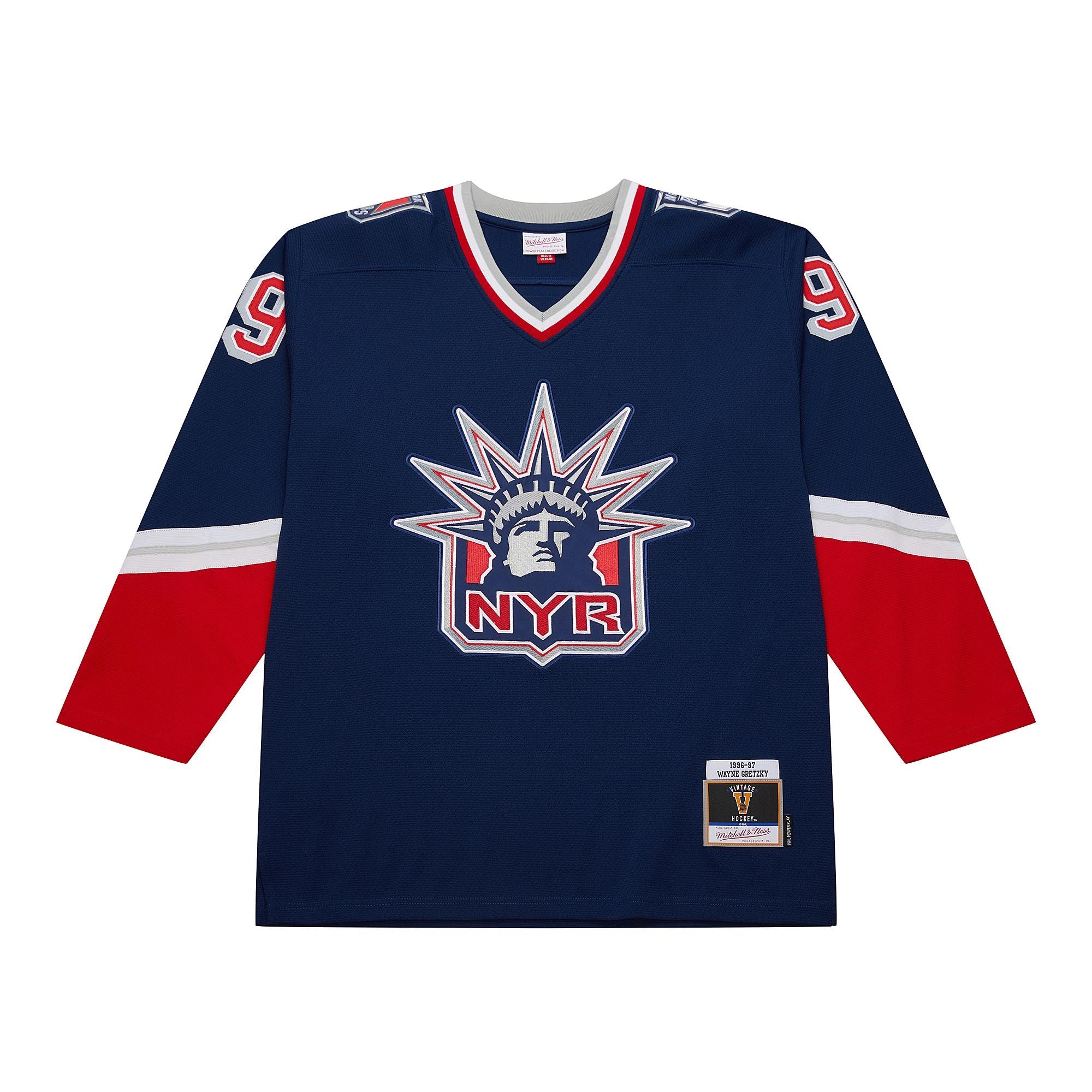 Mens Mitchell & Ness NHL ALTERNATE JERSEY RANGERS 1996 WAYNE GRETZKY