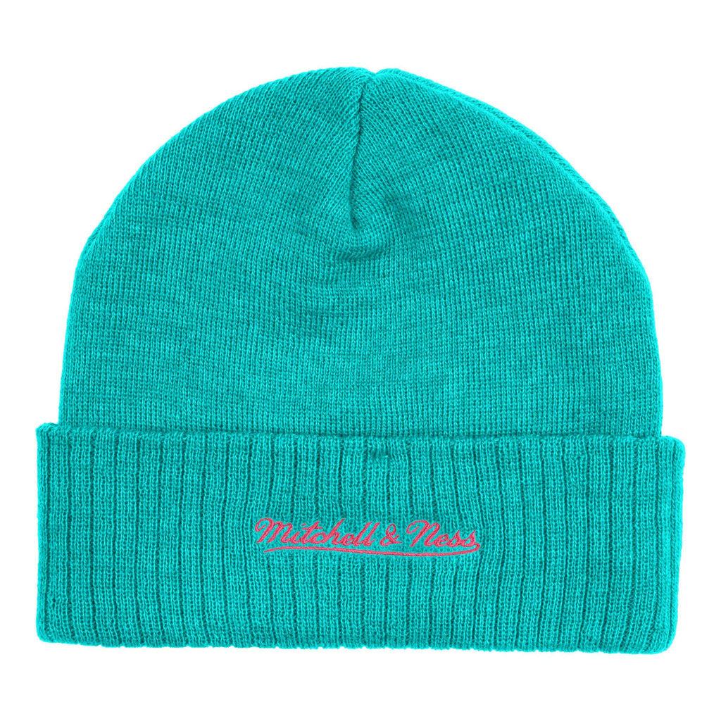 MENS MITCHELL & NESS NBA FANDOM KNIT BEANIE HWC SPURS - TEAL