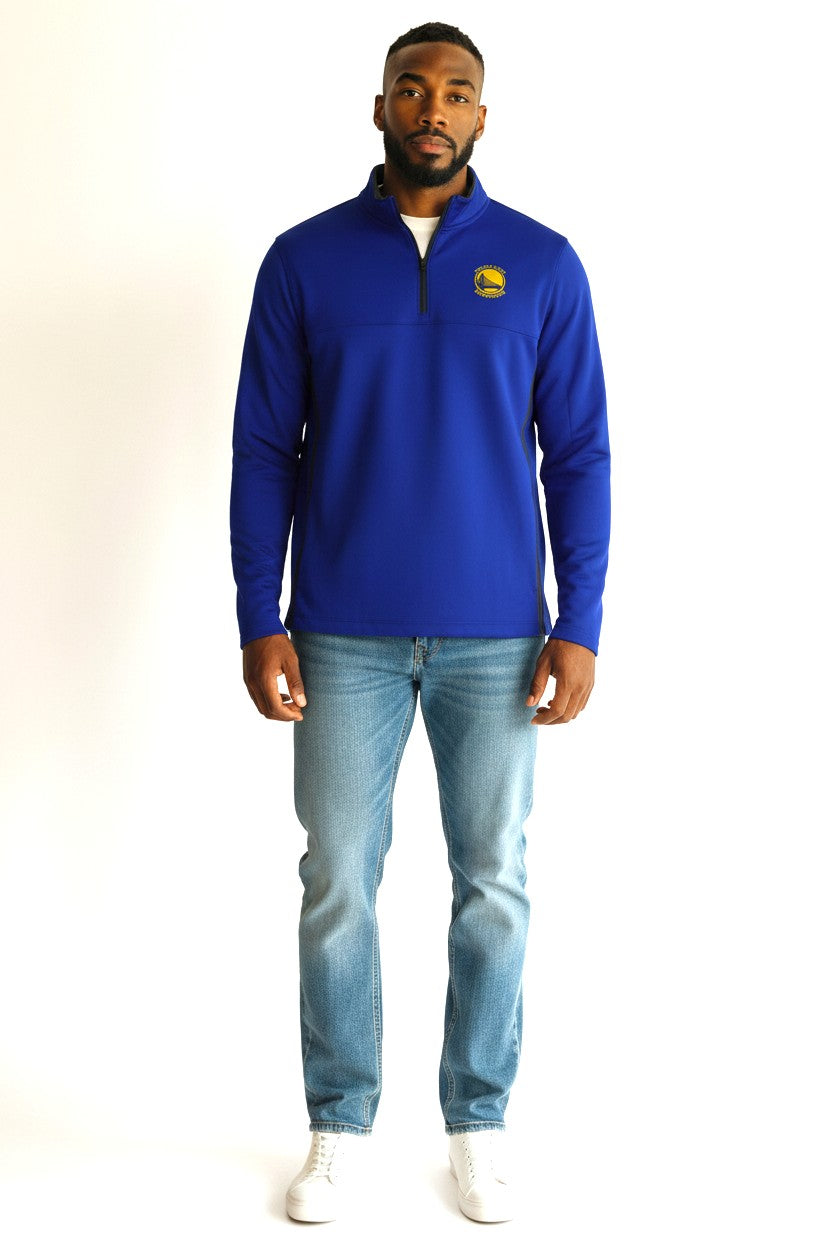 [GM2007-GAMEROYAL] Mens Nike NBA Golden State Warriors Therma Filt Cover Up 1/2 Zip Pullover