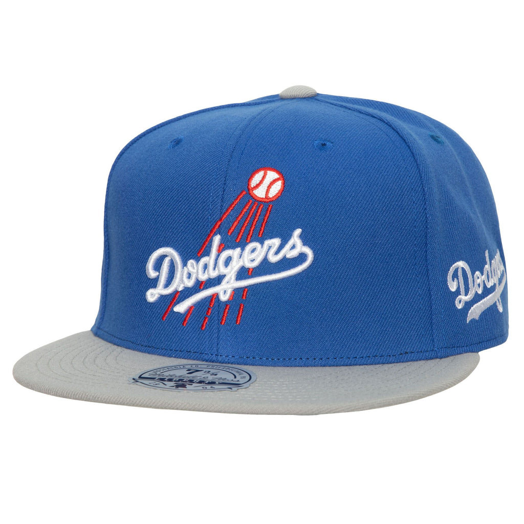 Mens Mitchell & Ness MLB BASES LOADED FITTED COOP DODGERS